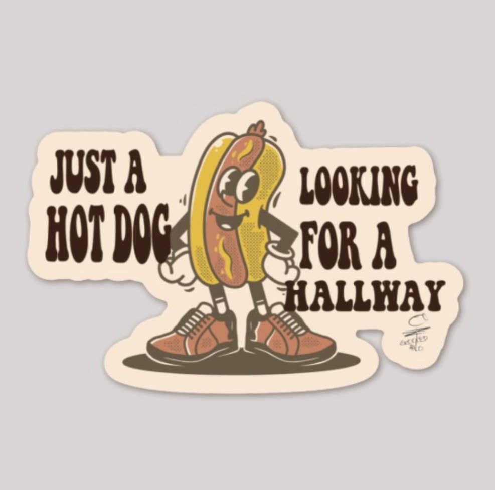 Just a Hotdog Sticker