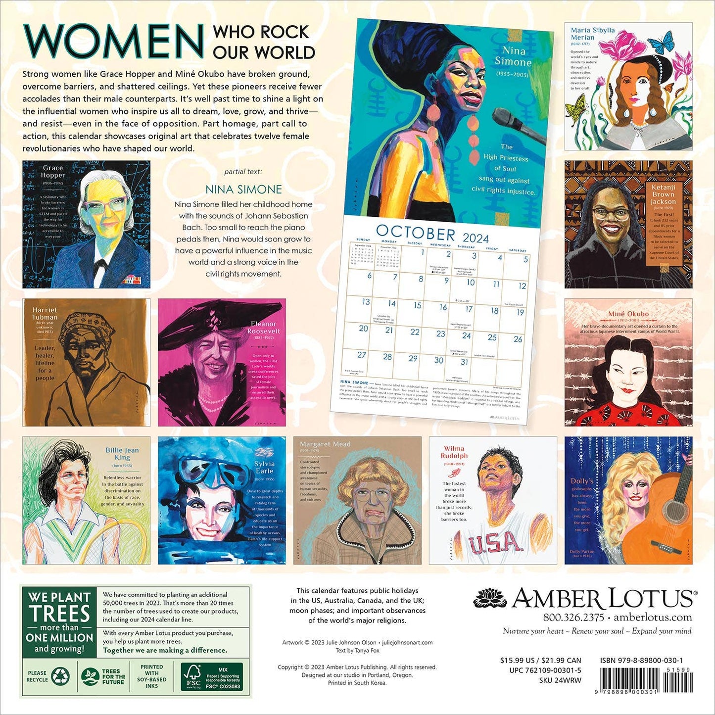 Women Who Rock Our World 2024 Wall Calendar