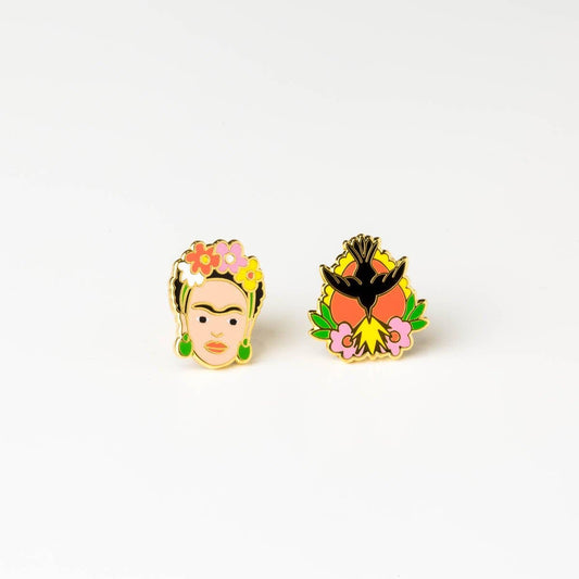 Frida Kahlo Earrings - Gold Artsy Museum Studs