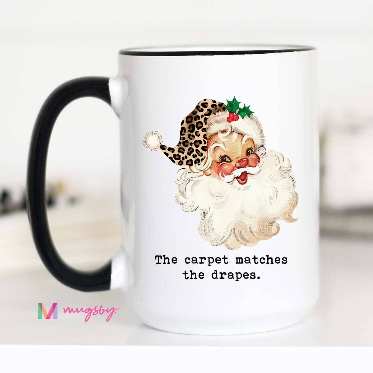 The Carpet Matches the Drapes Funny Christmas Mug