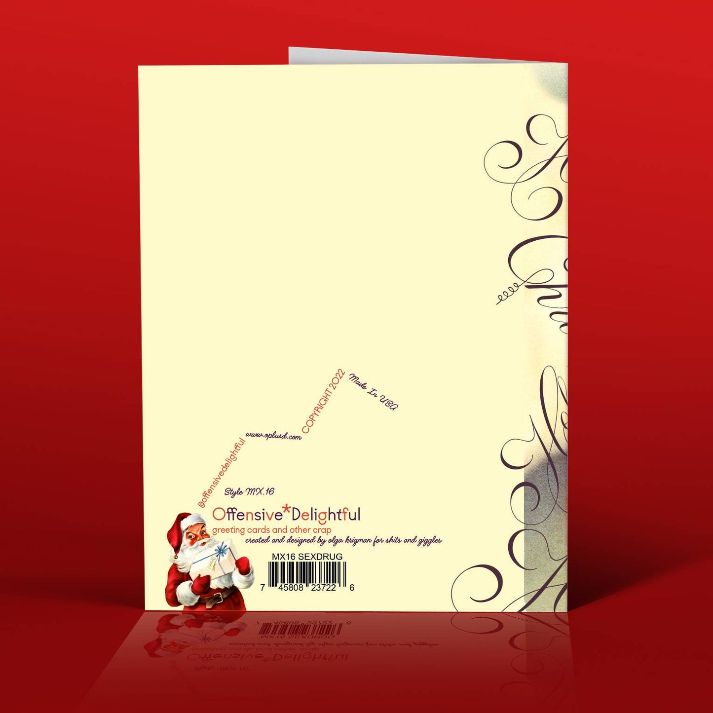 SEX+DRUGS Christmas card