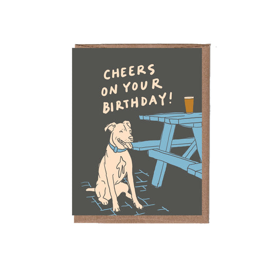 Patio Dog Birthday Greeting Card