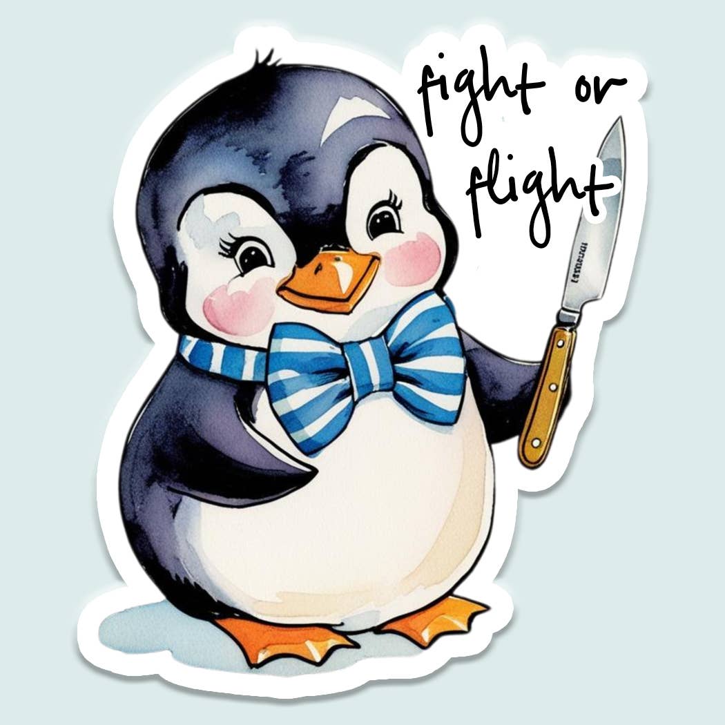 Fight or Flight Sticker Decal, Funny Sticker Decal