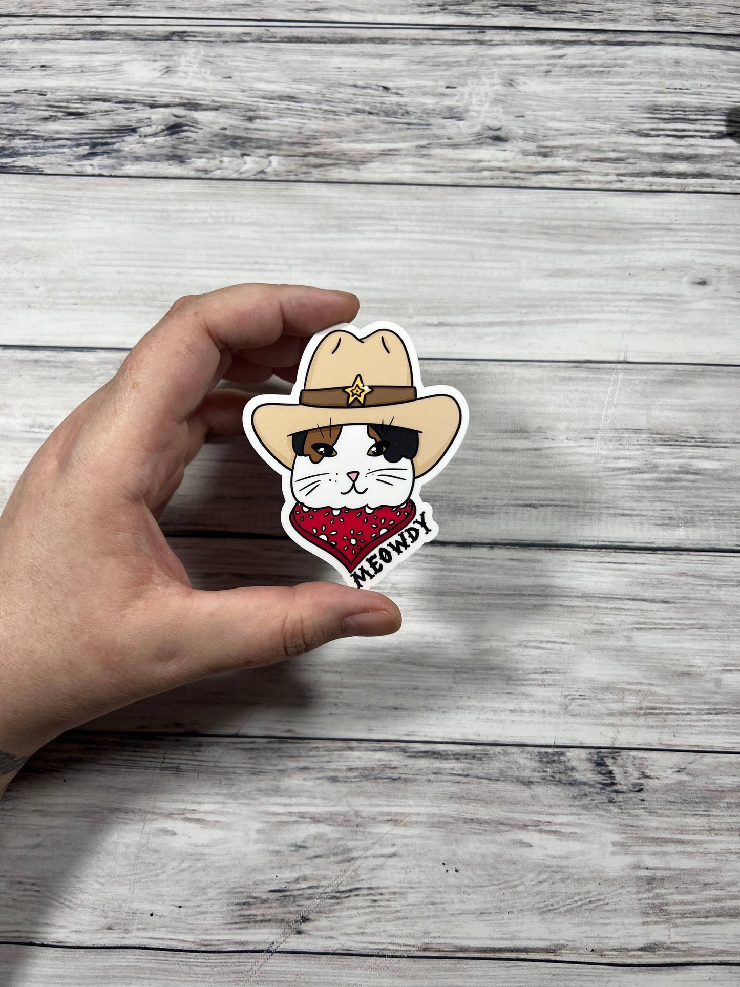 Meowdy Cowboy Cowgirl Cat Sticker