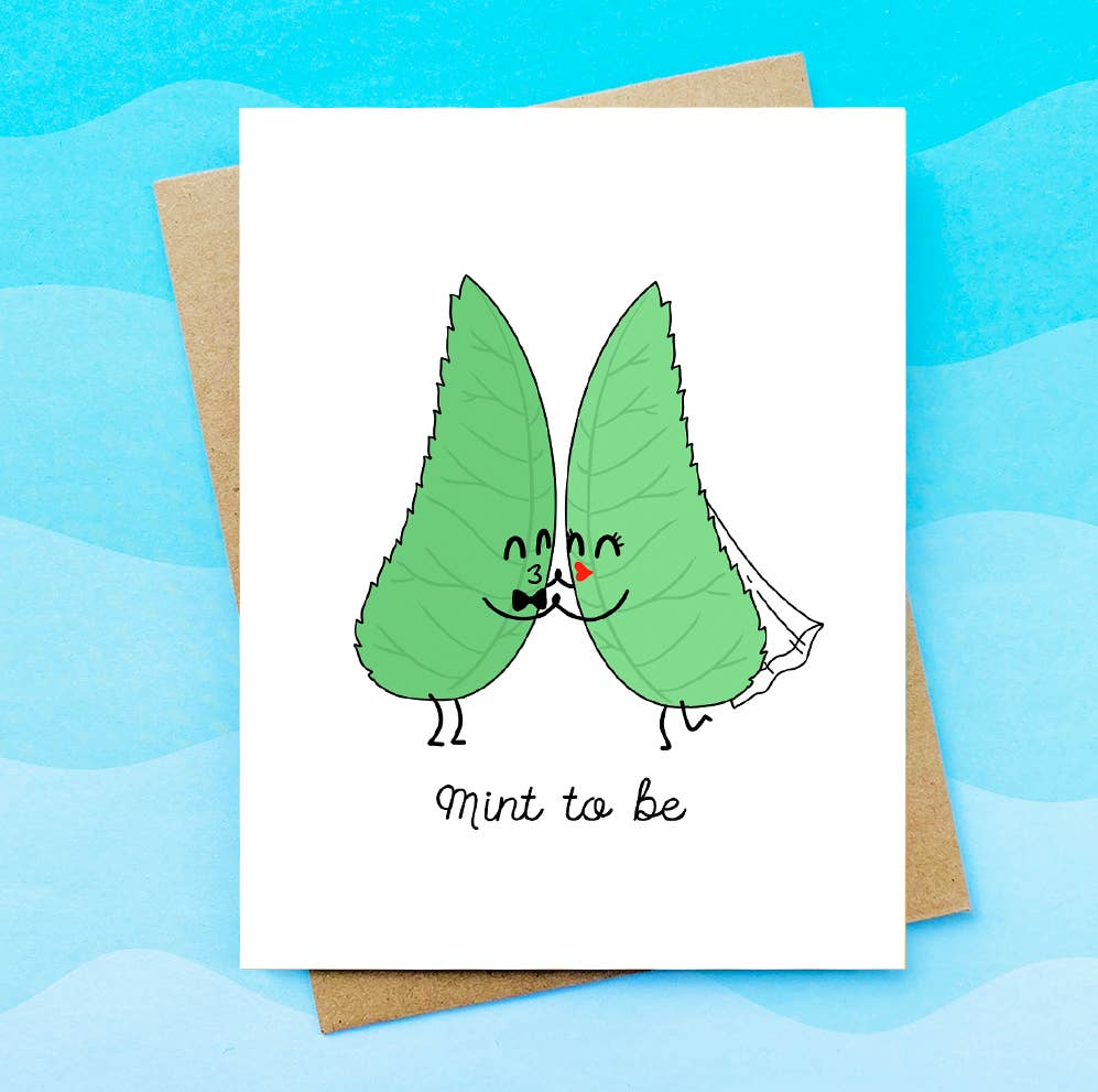 Mint to Be Wedding Card