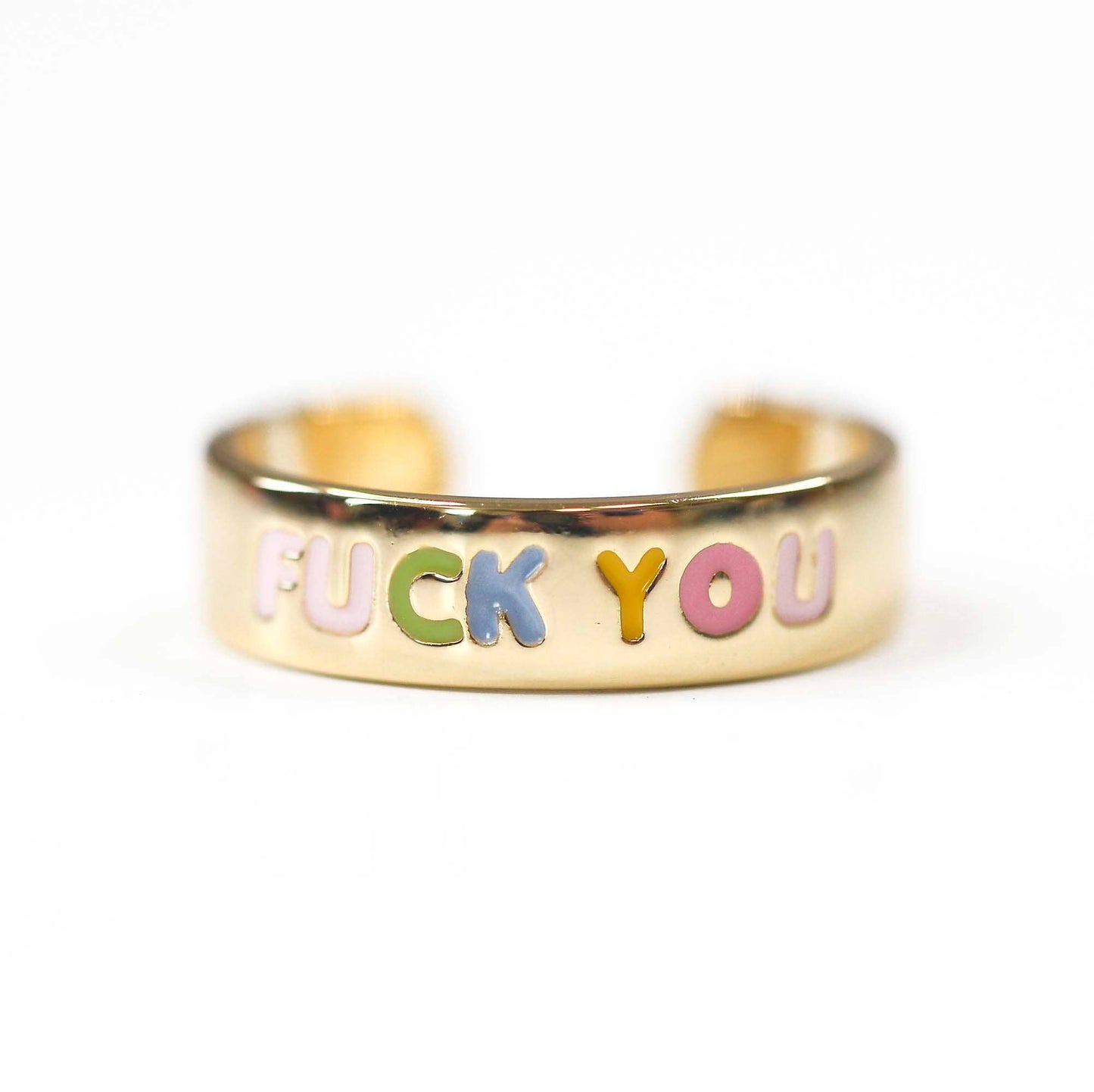 Statement Adjustable Ring, Fuck You Ring, Stackable Ring