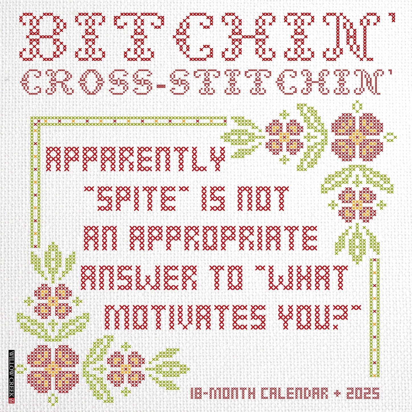 Bitchin' Cross-Stitchin' 2025 Wall Calendar