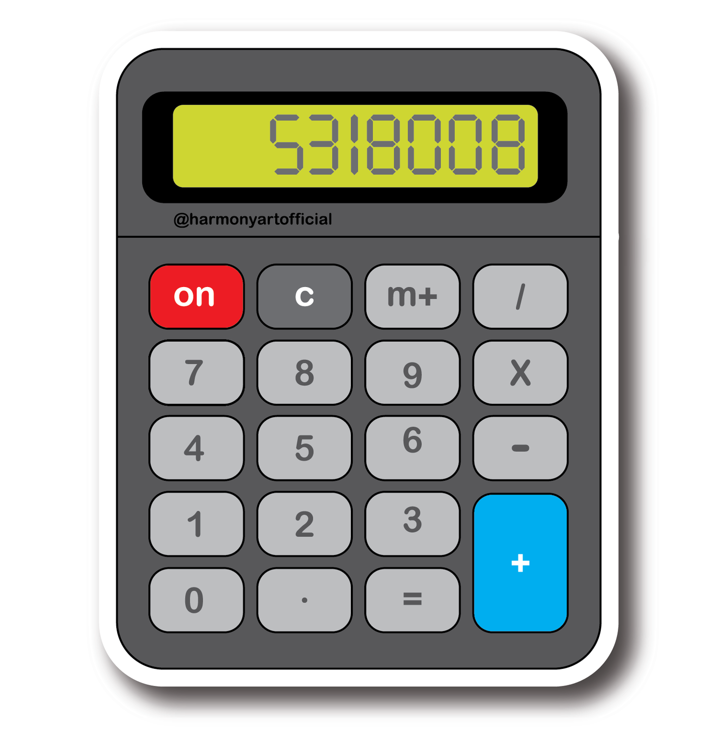 BOOBIES Calculator sticker