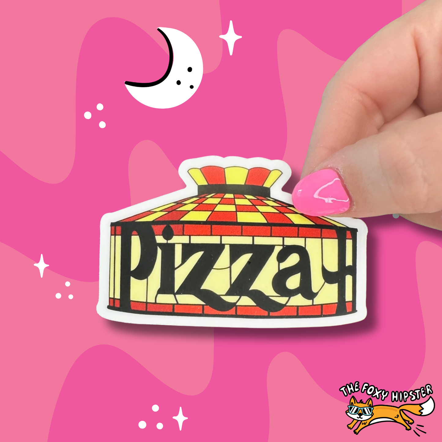 Pizza Chandelier Nostalgic Vinyl Sticker