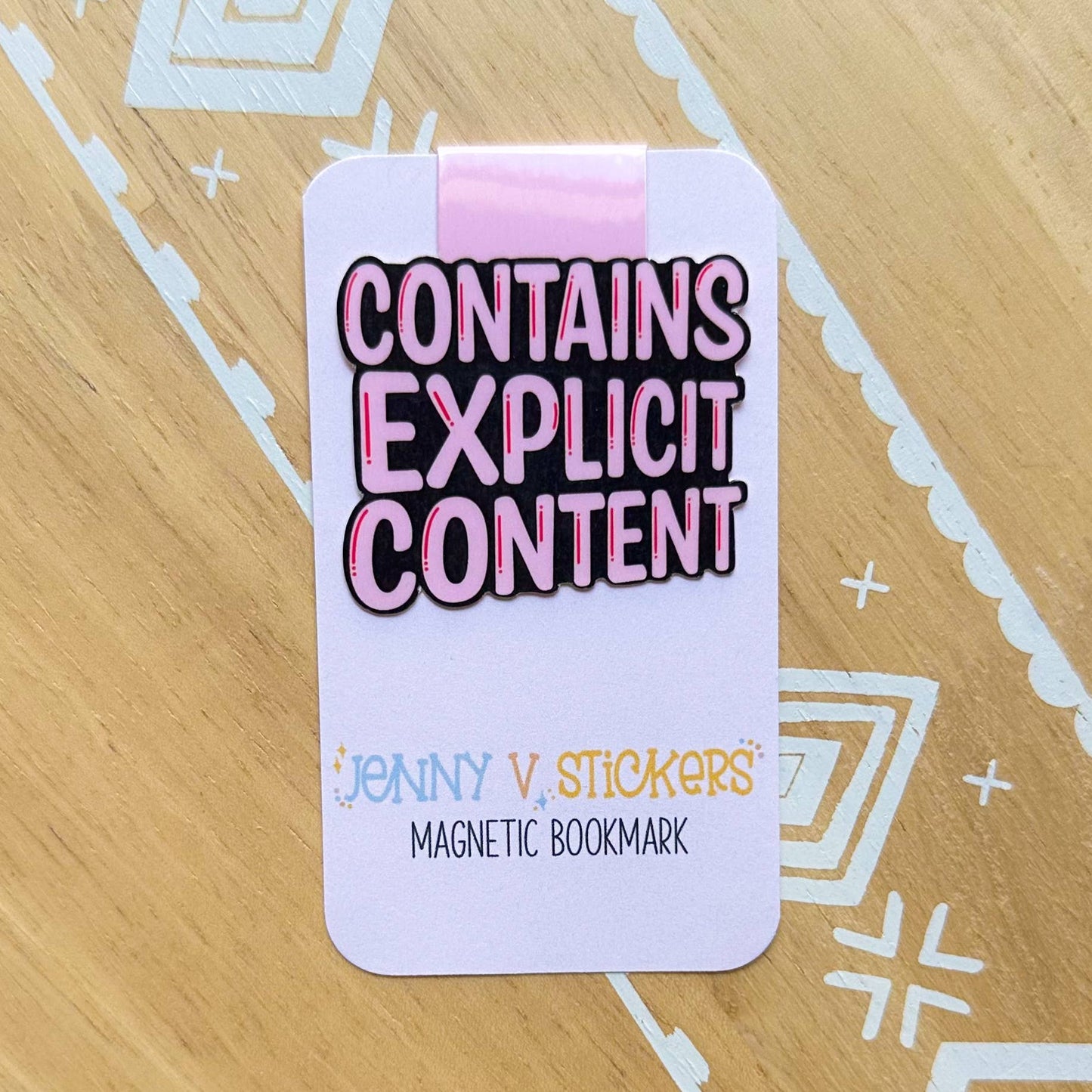 Contains Explicit Content Magnetic Bookmark | Funny Bookmark