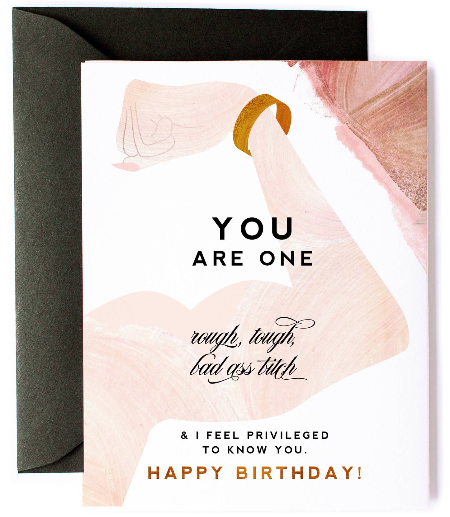 Rough Tough Bad Ass - Funny Birthday Greeting Card