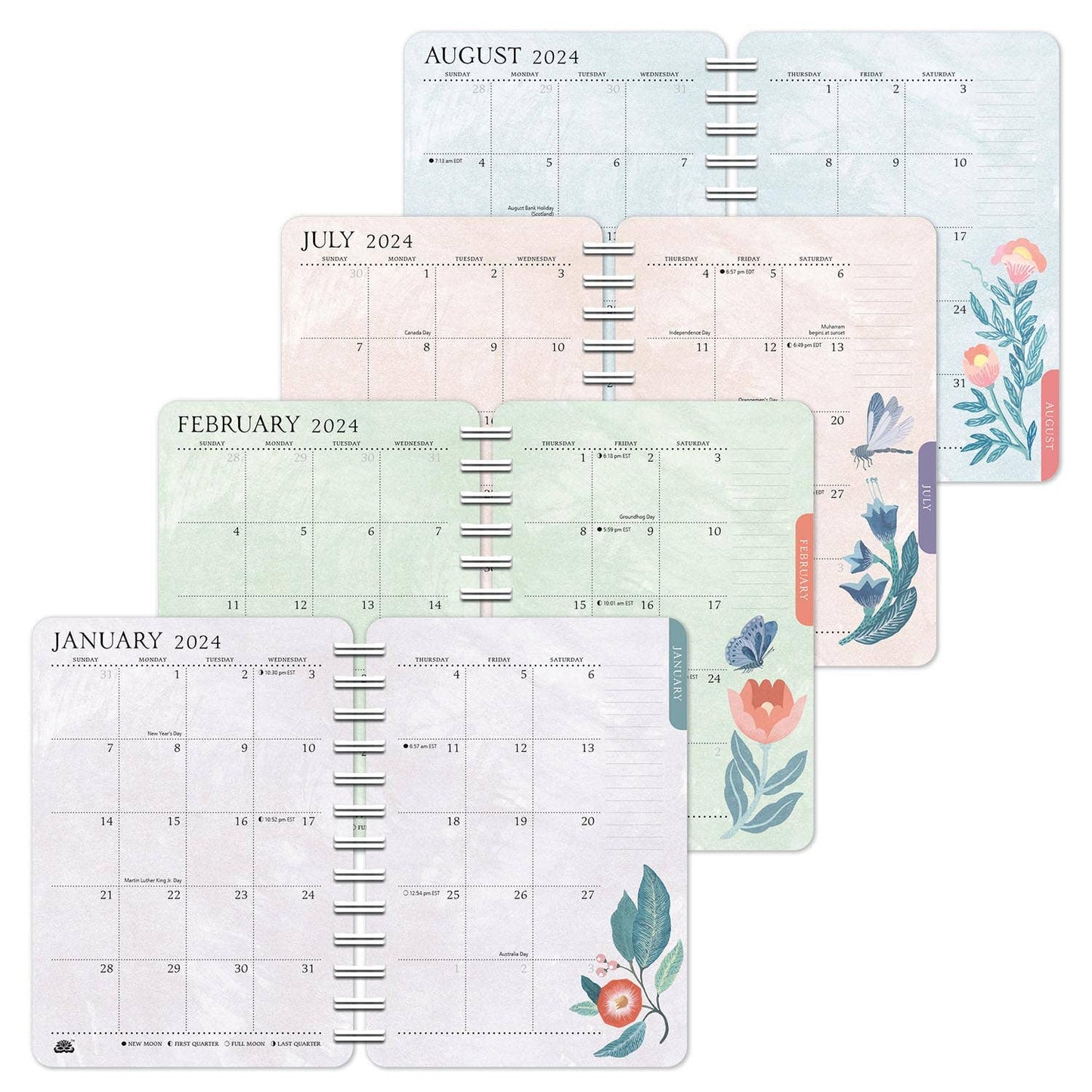 Flora & Fauna 2024 Weekly Planner by Malin Gyllensvaan