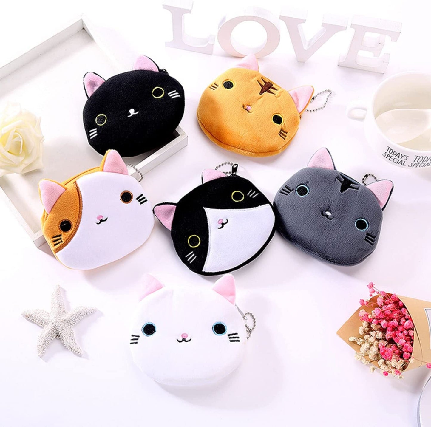 Cat Coin Purse Keychain