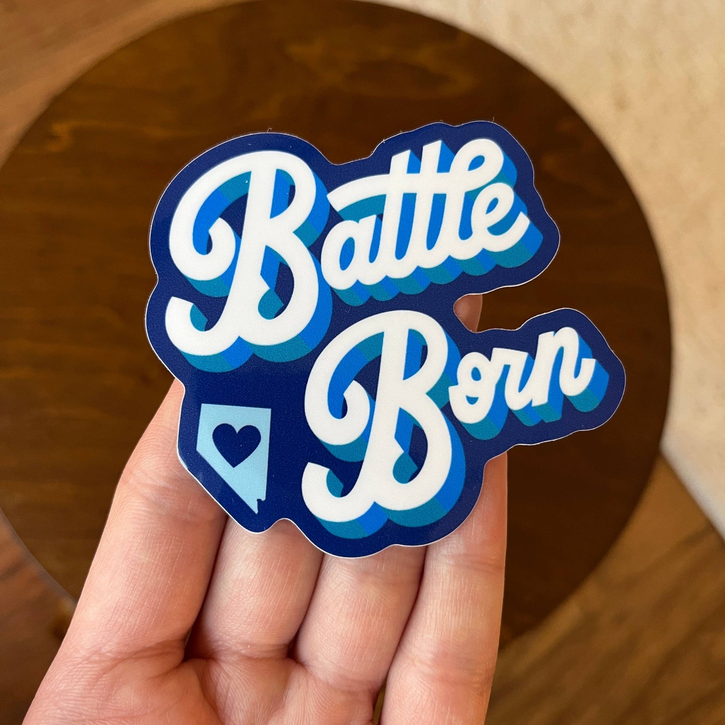 Battle Born Blue Sticker