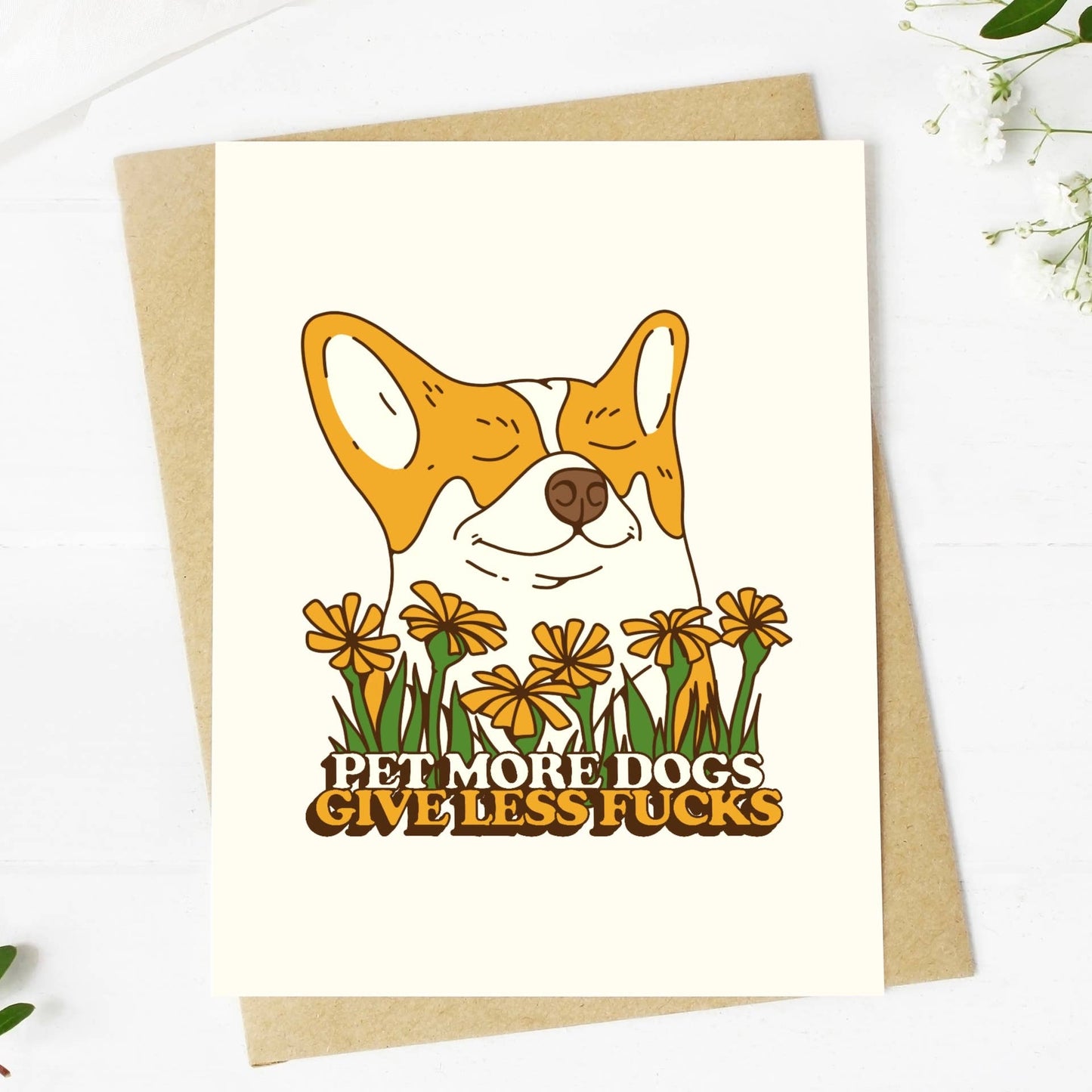Pet More Dogs, Give Less Fucks Card