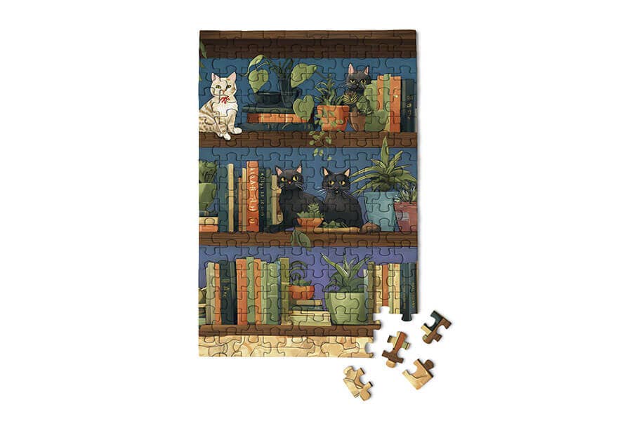 Books Plants and Cats Micro Puzzle