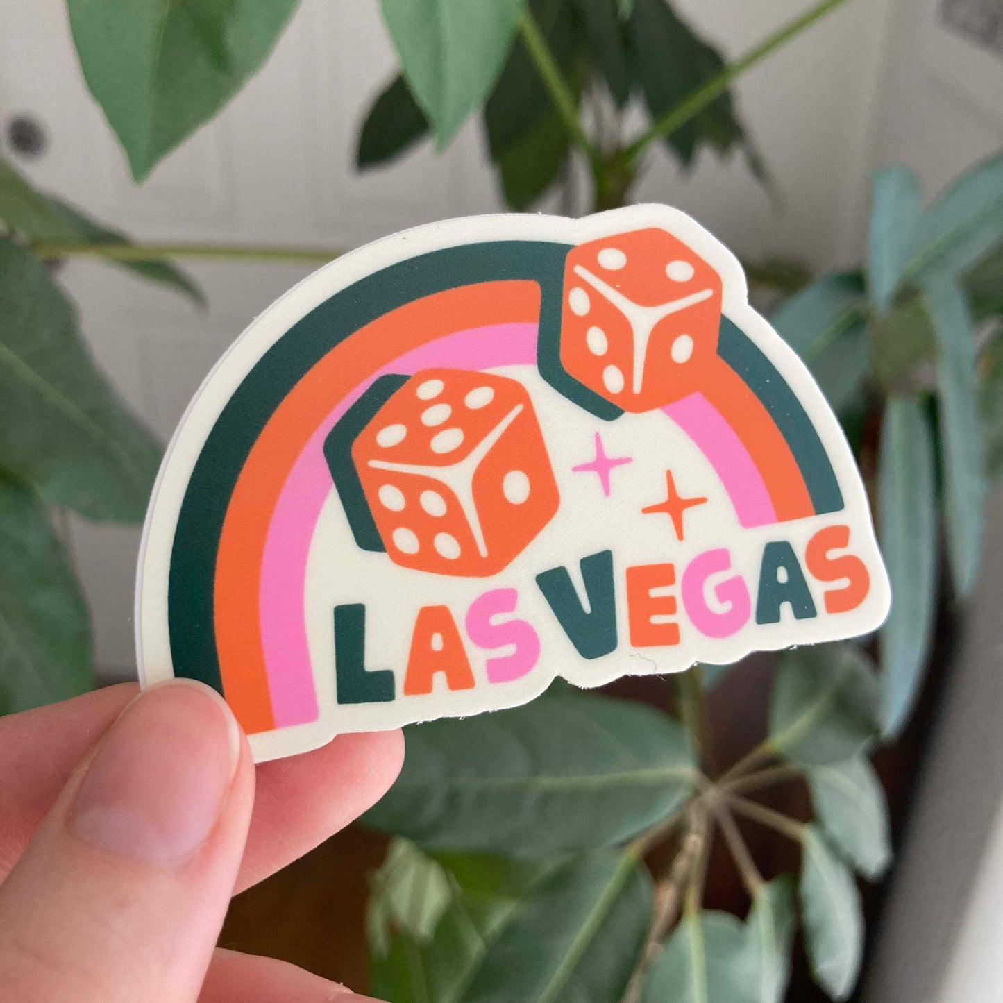 Retro Rainbow Las Vegas Sticker