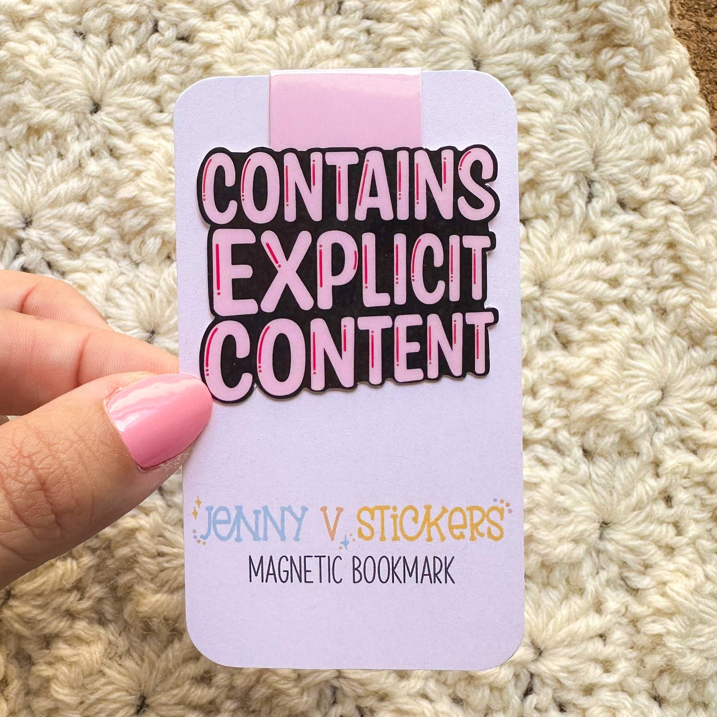 Contains Explicit Content Magnetic Bookmark | Funny Bookmark