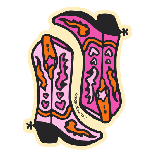 Pink Cowgirl Boots sticker