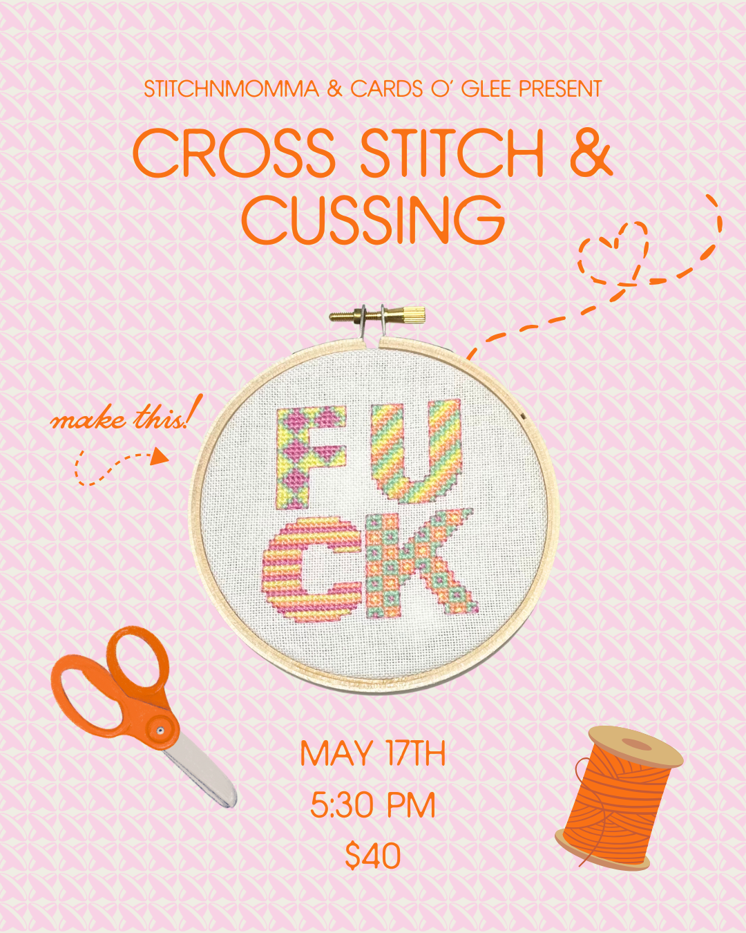 Cross Stitch & Cussing Workshop