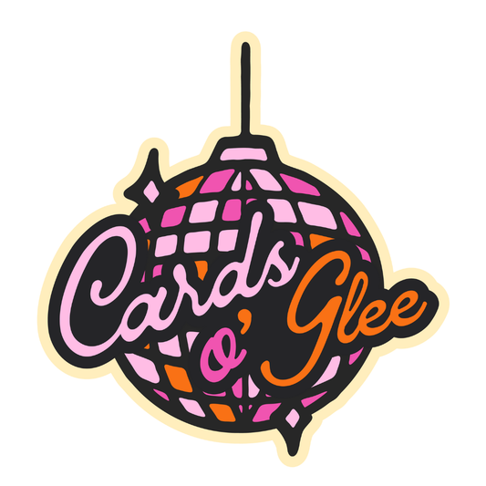 Cards o' Glee Disco Ball sticker