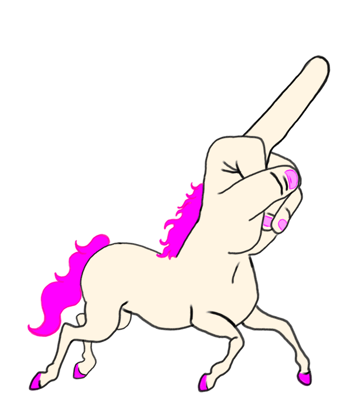 Fuckicorn Middle Finger Unicorn sticker
