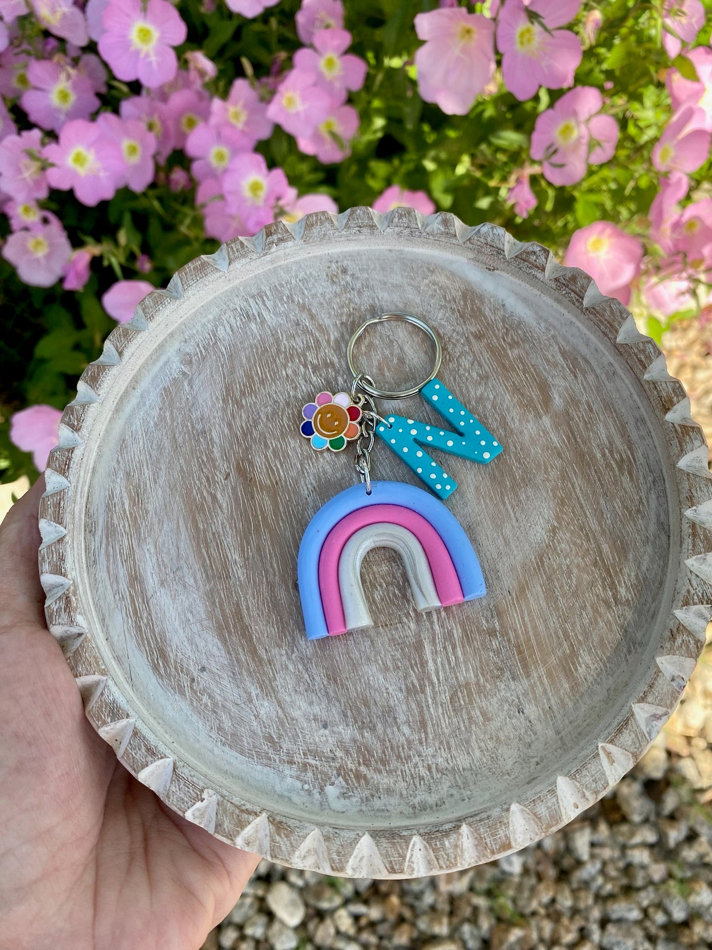 Make Your Own Rainbow Clay Keychain!