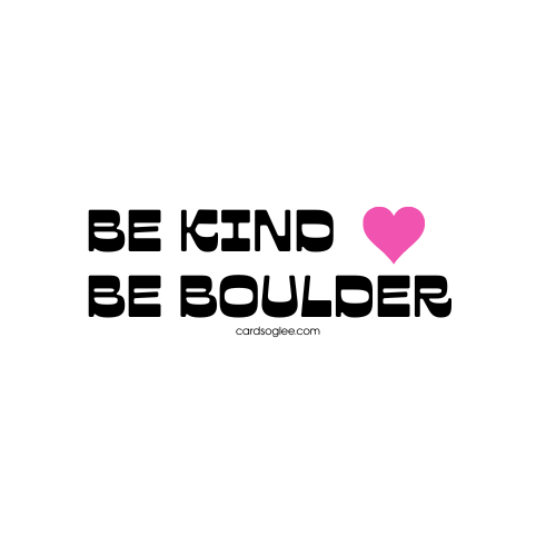 Be Kind Be Boulder Pink Heart sticker