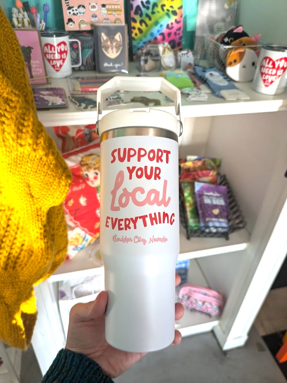 Support Your Local Everything Boulder City Nevada Insulated Cup