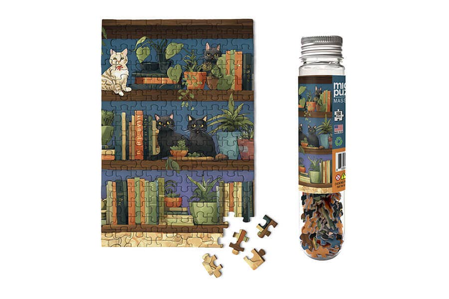 Books Plants and Cats Micro Puzzle