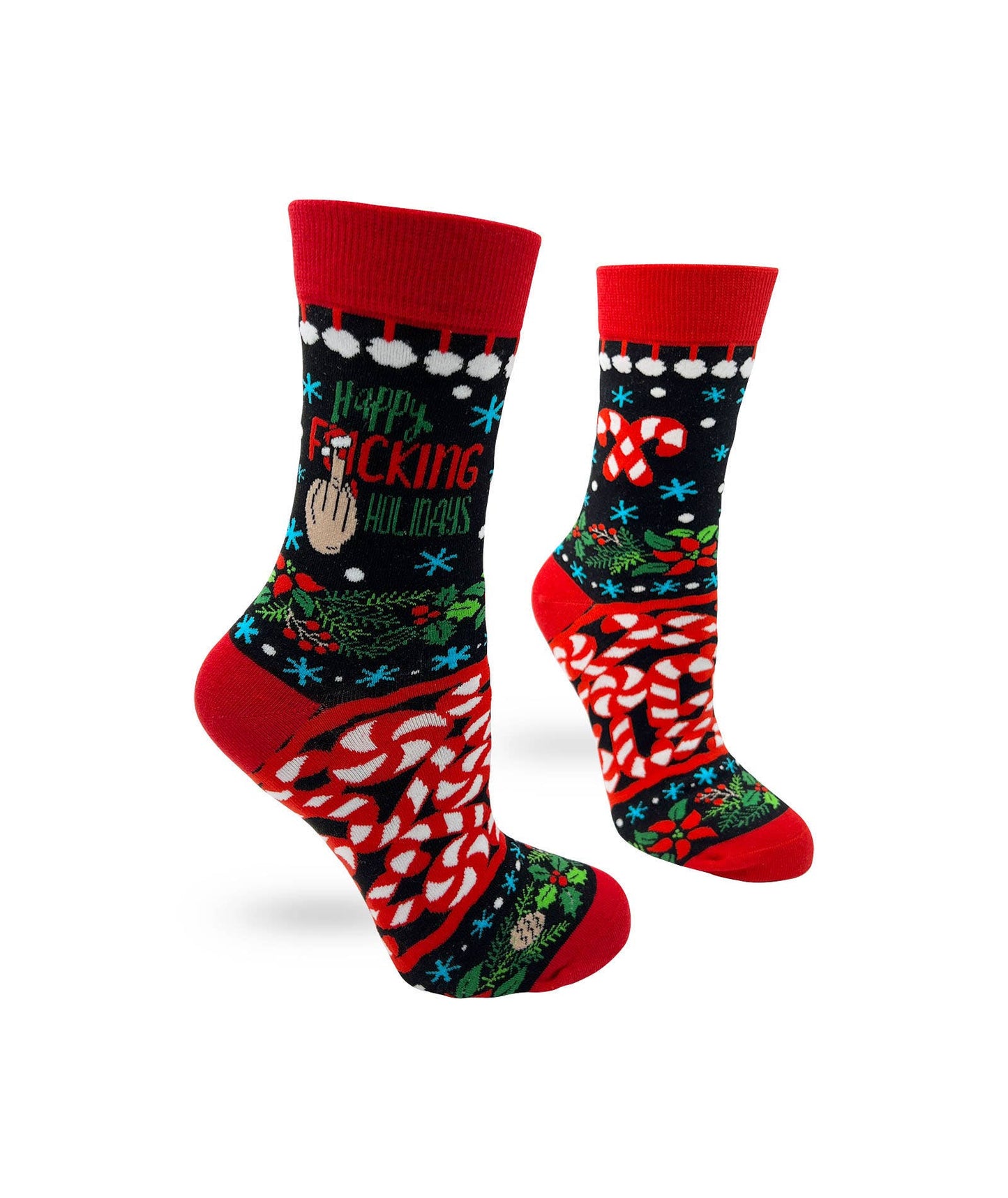 Sassy Happy Fucking Holidays Middle Finger Ladies' Novelty C
