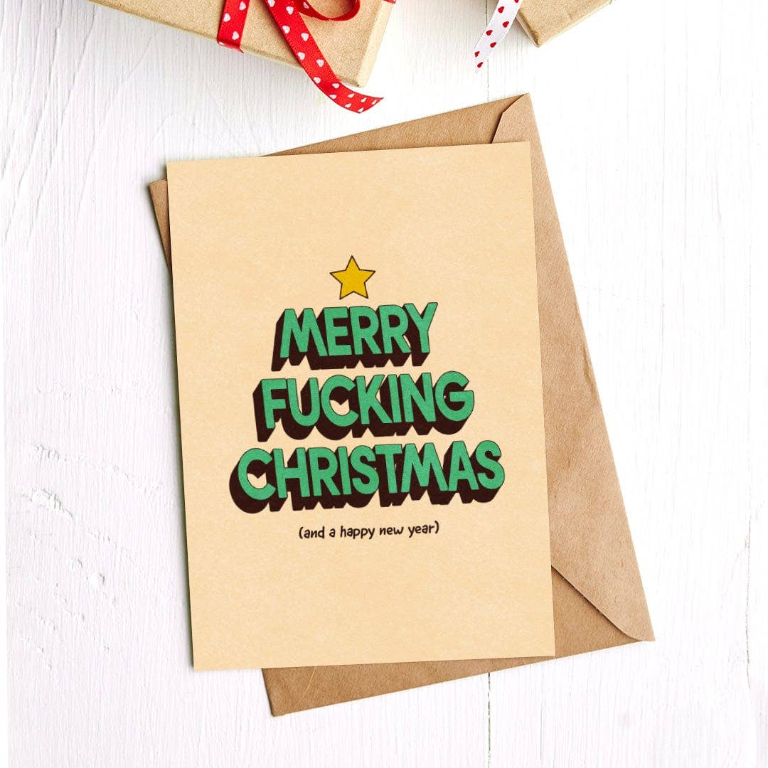 Merry Fucking Christmas Greeting Card