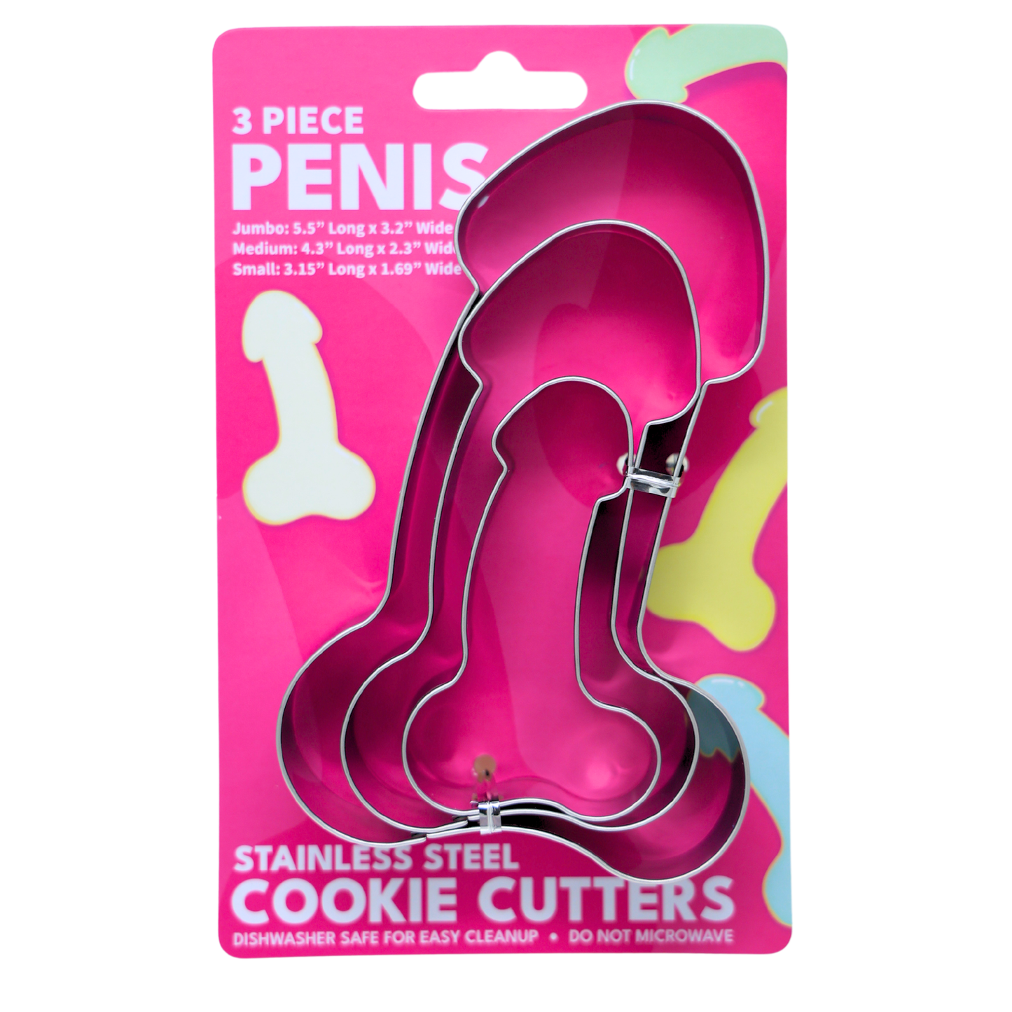 3 Piece Penis Cookie Cutter Set