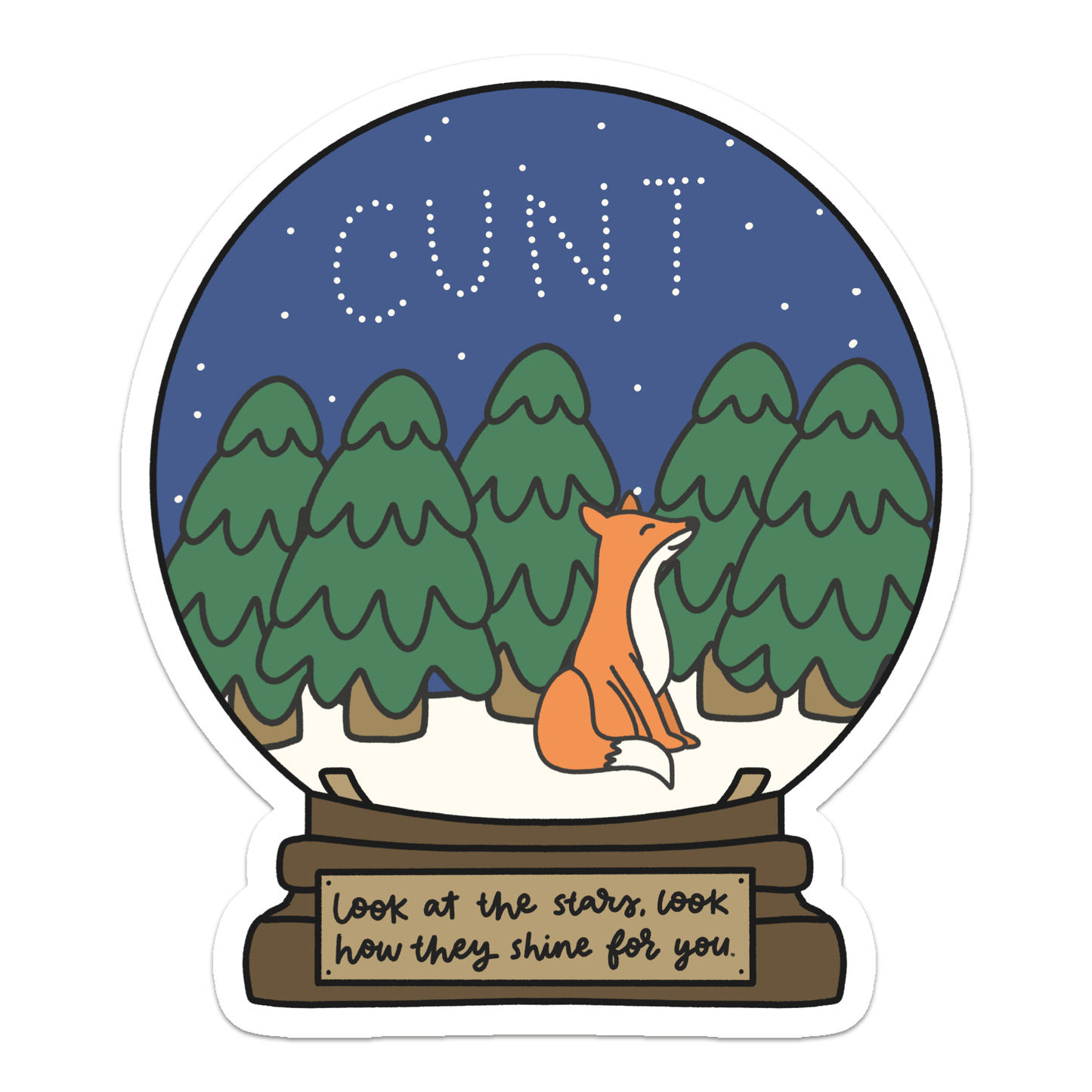 Look at the stars, look how they shine for you - sticker