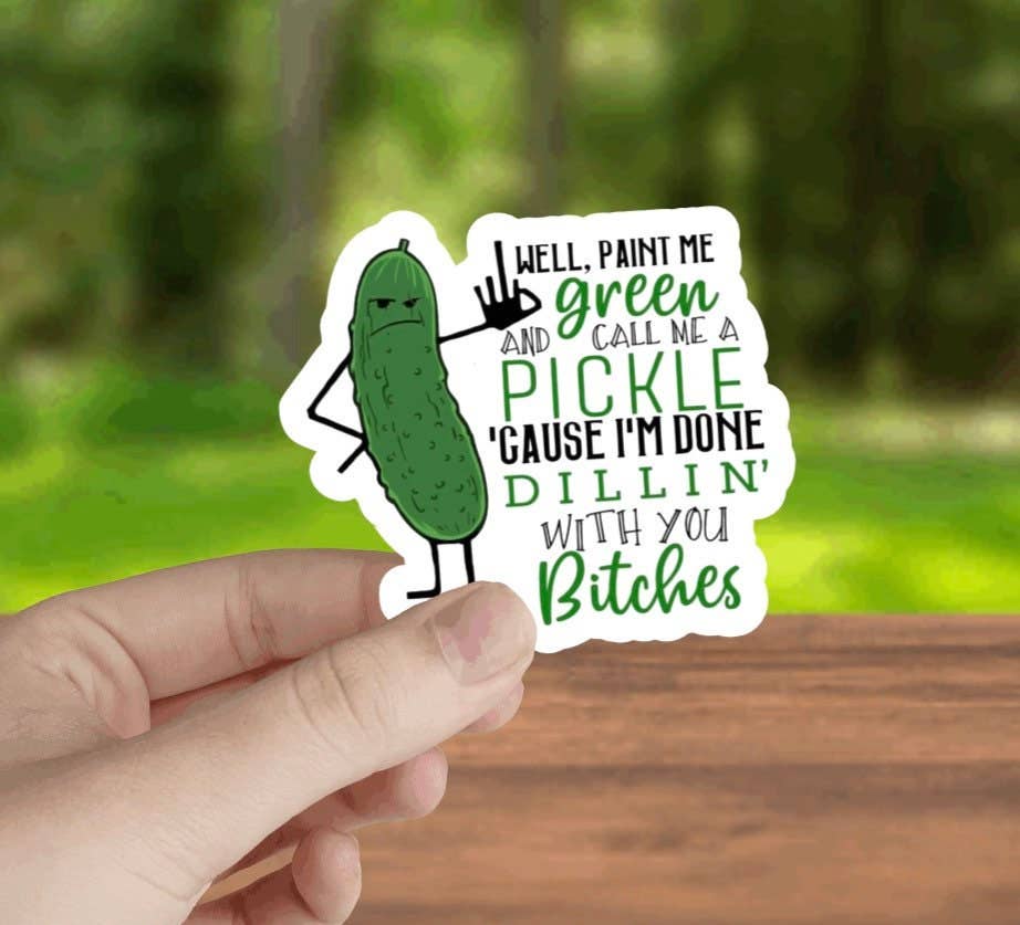 Funny, Adult Pickle, Waterproof Stickers, Hydroflask Sticker, Meme Sticker, Laptop Decal, Tumbler Stickers, Water Bottle Decal