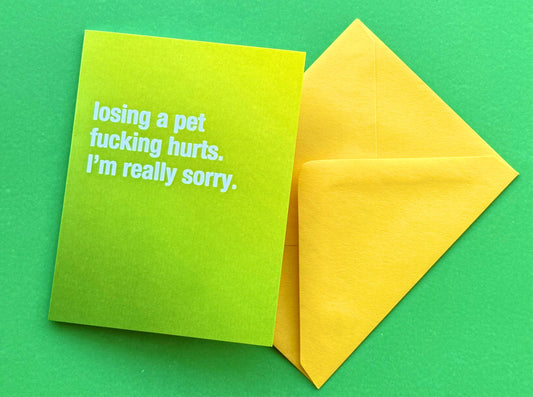 Losing a Pet Fucking Hurts