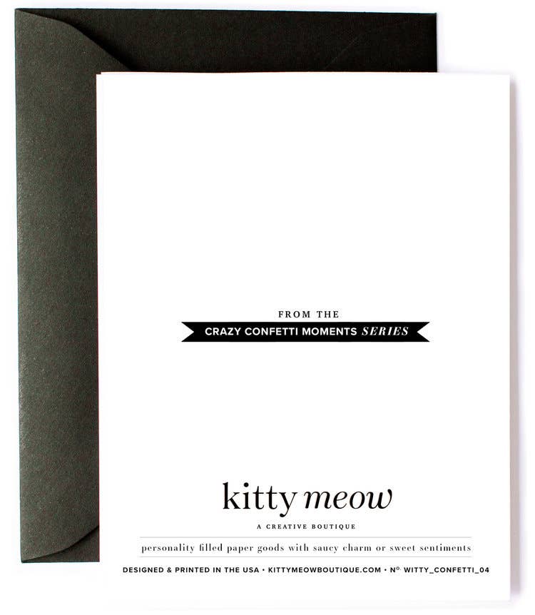 It's Your F-ing Birthday, Funny Black Confetti Greeting Card