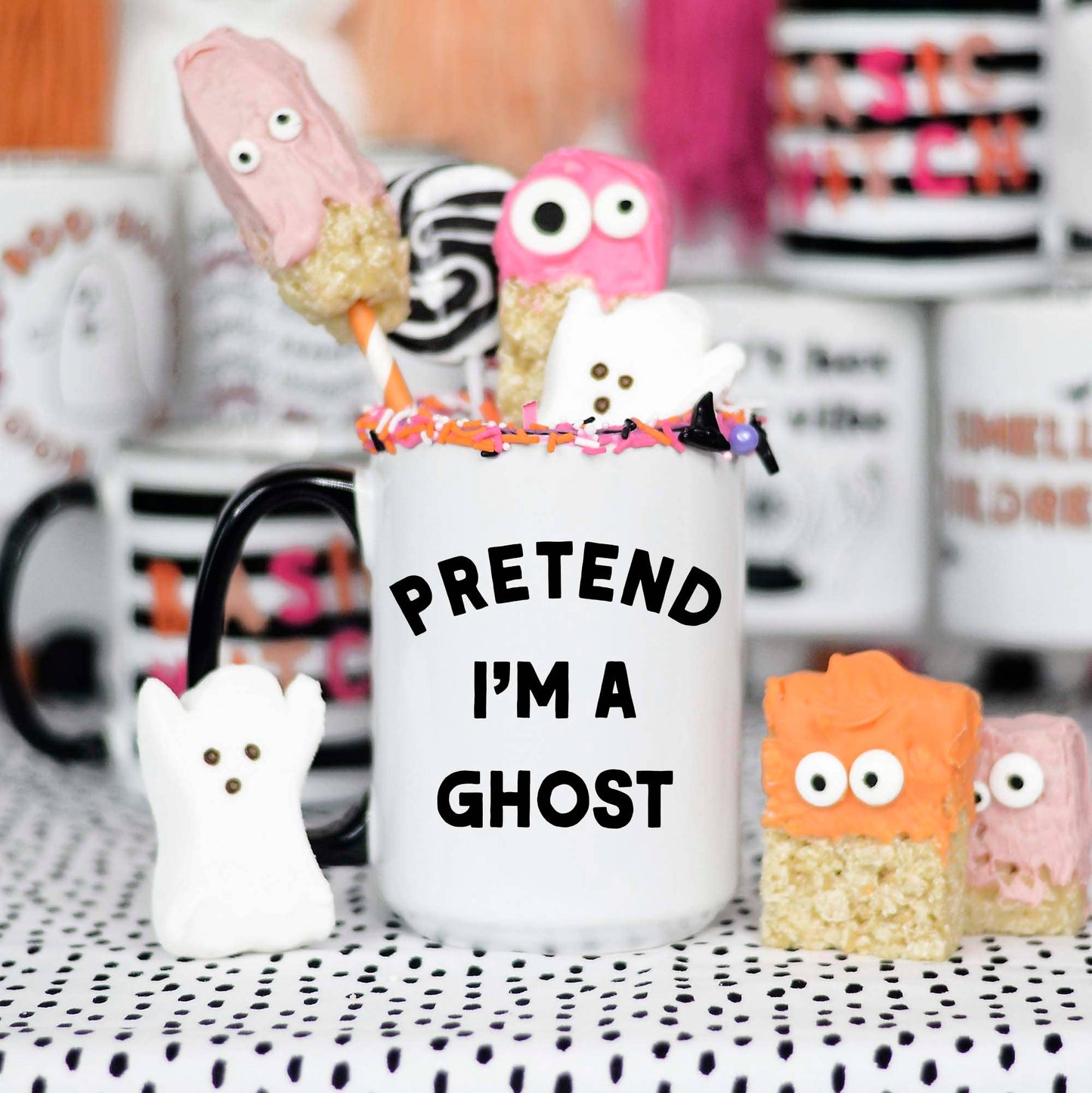 Pretend I'm a Ghost Funny Halloween Mug