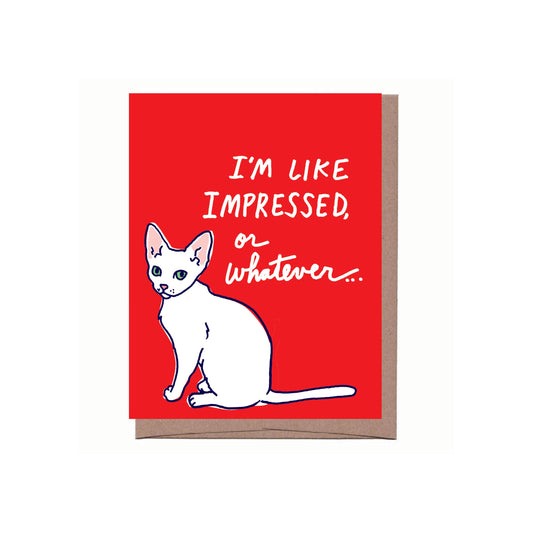 Cat Impressed Congrats Card