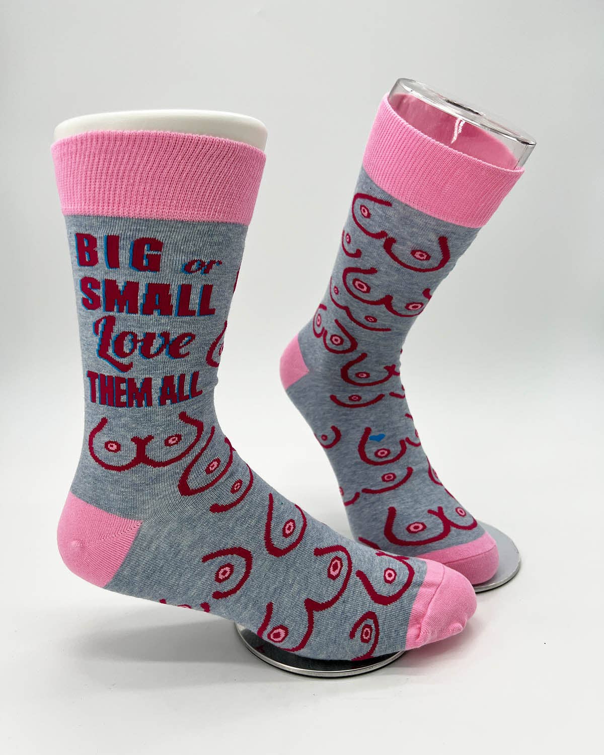 Big Or Small Love Them All Men's Crew Socks