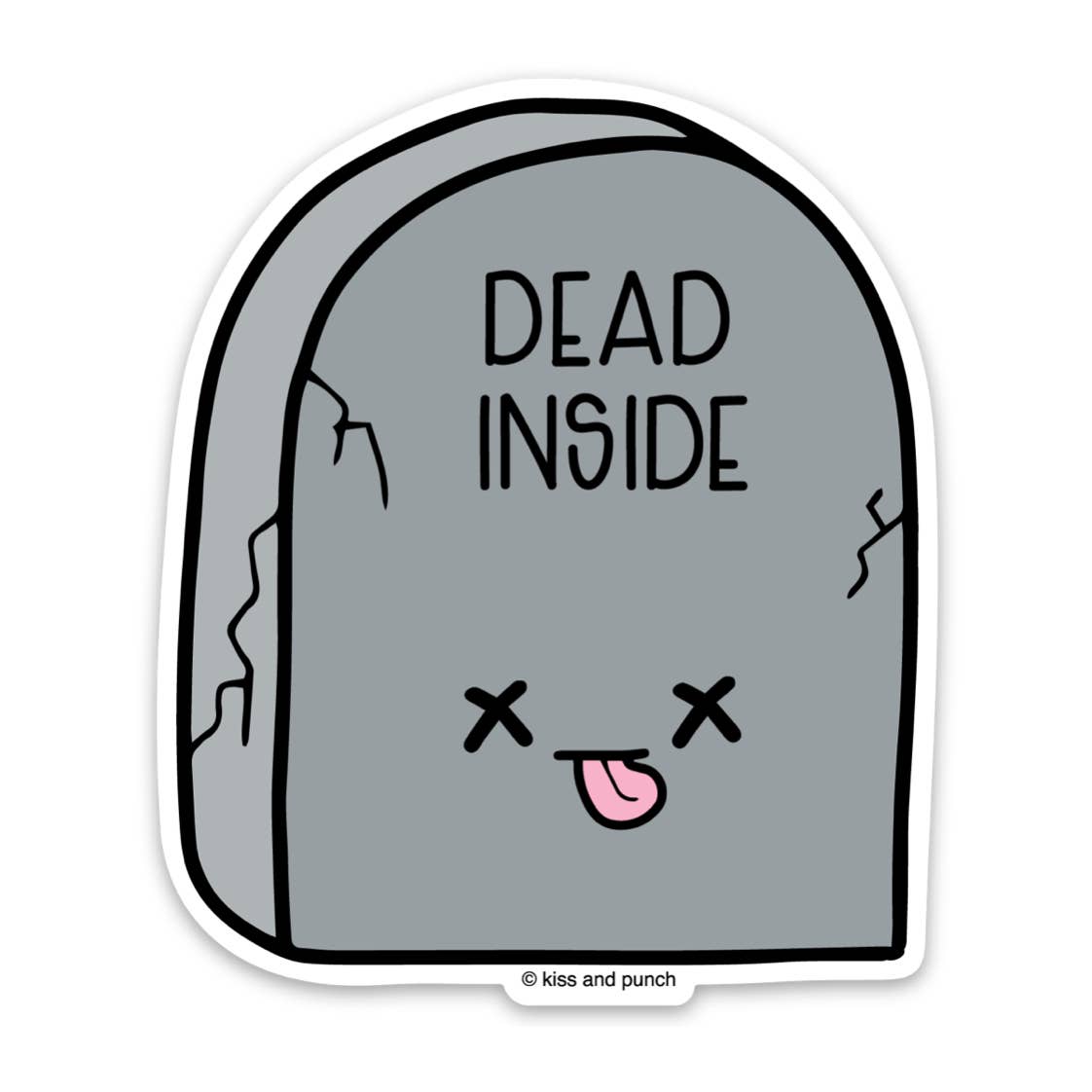 Dead Inside Emo Tombstone Vinyl Sticker