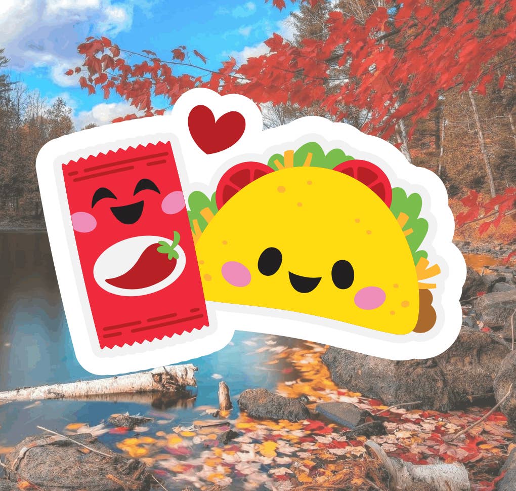 Hot Sauce and Taco Love Sticker