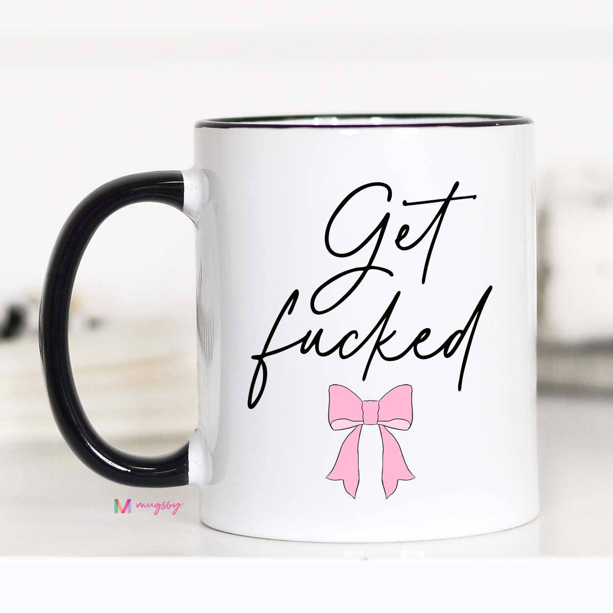 Get Fucked Pink Bow Coffee Mug