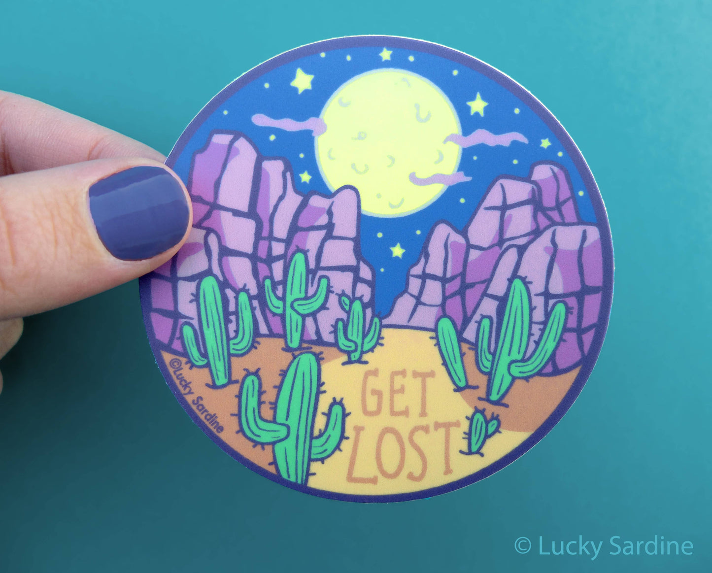 Desert Night, Get Lost Vinyl Sticker