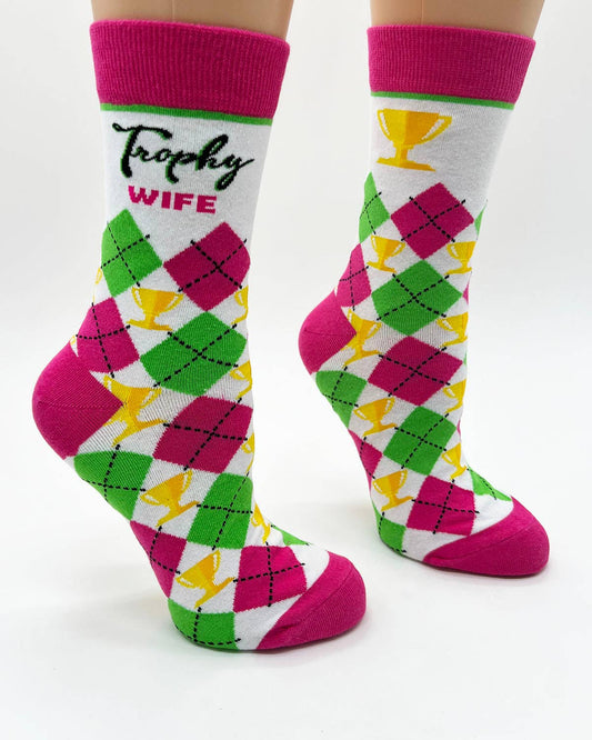 Trophy Wife Ladies' Novelty Crew Socks