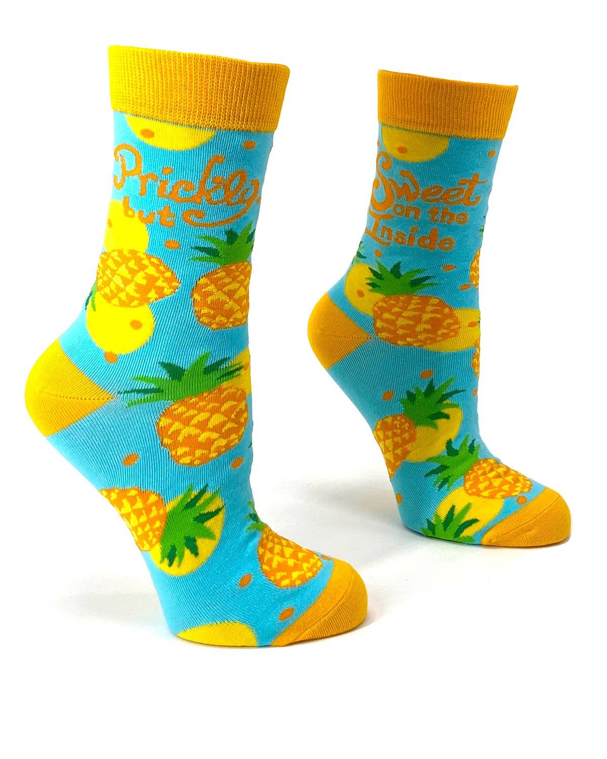 Prickly, But Sweet On The Inside Women's Pineapple Crew Socks