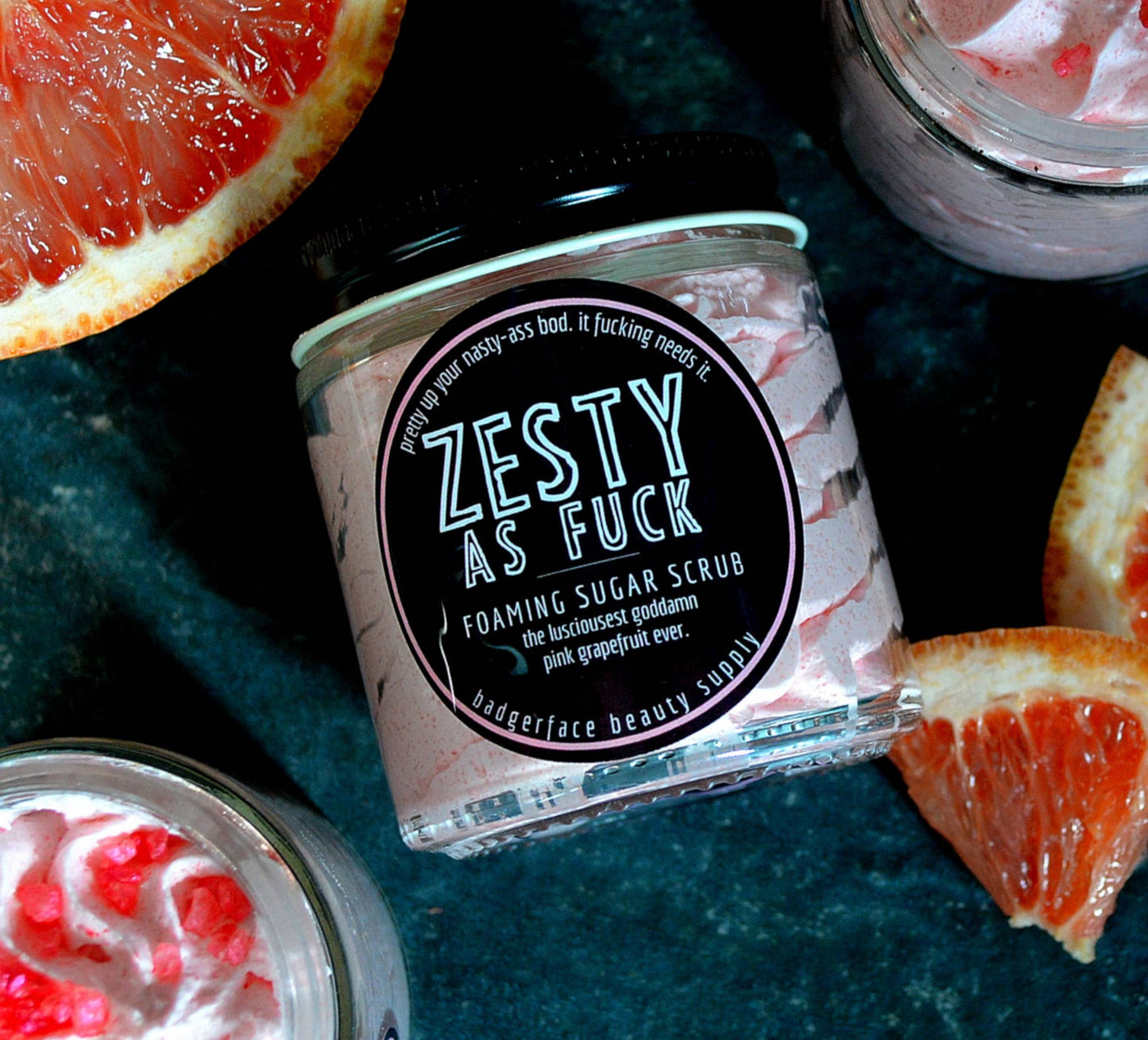 Zesty as Fuck Pink Grapefruit Natural Sugar Scrub