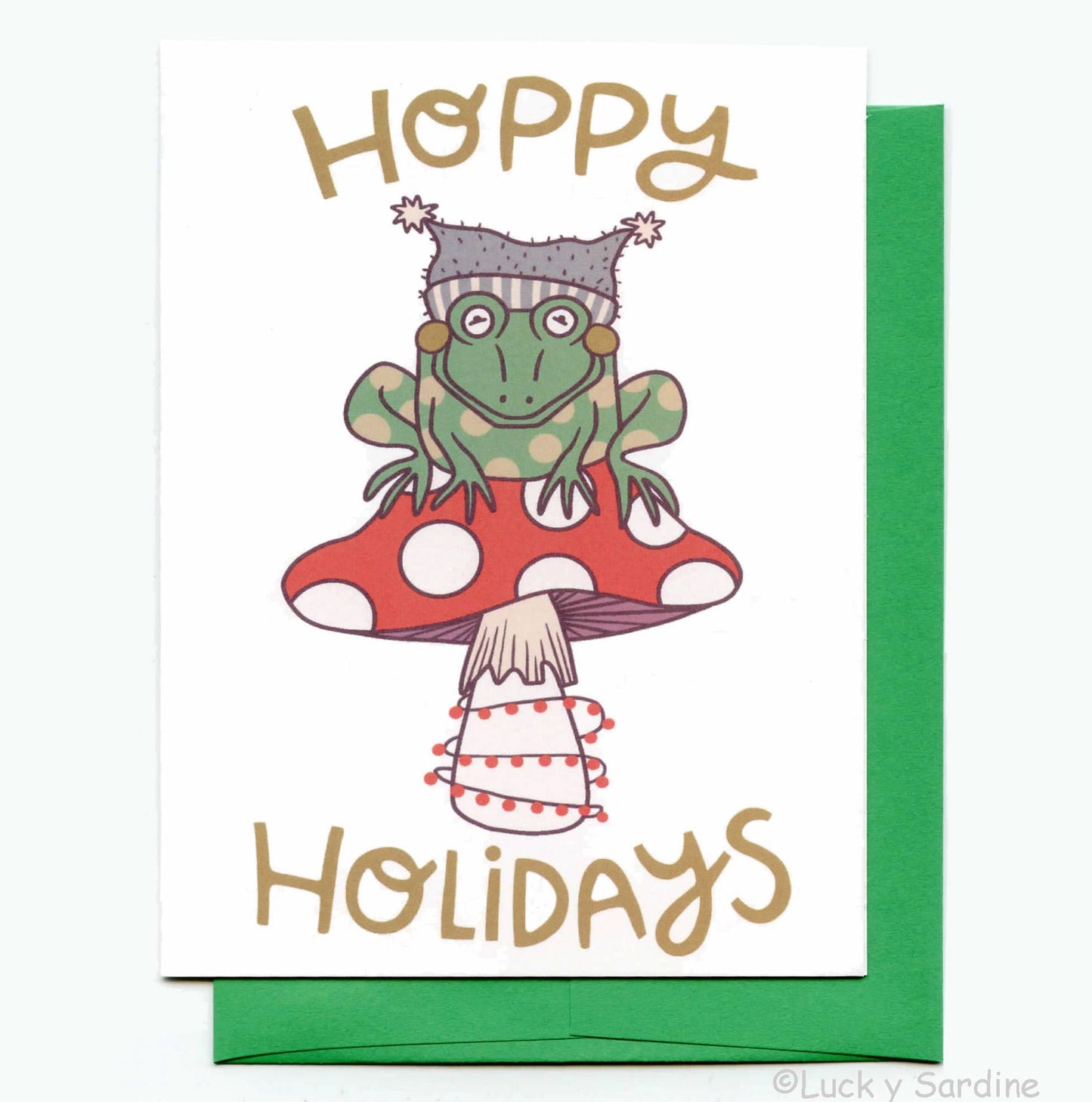 Hoppy Holidays, Toad Christmas Holiday Card