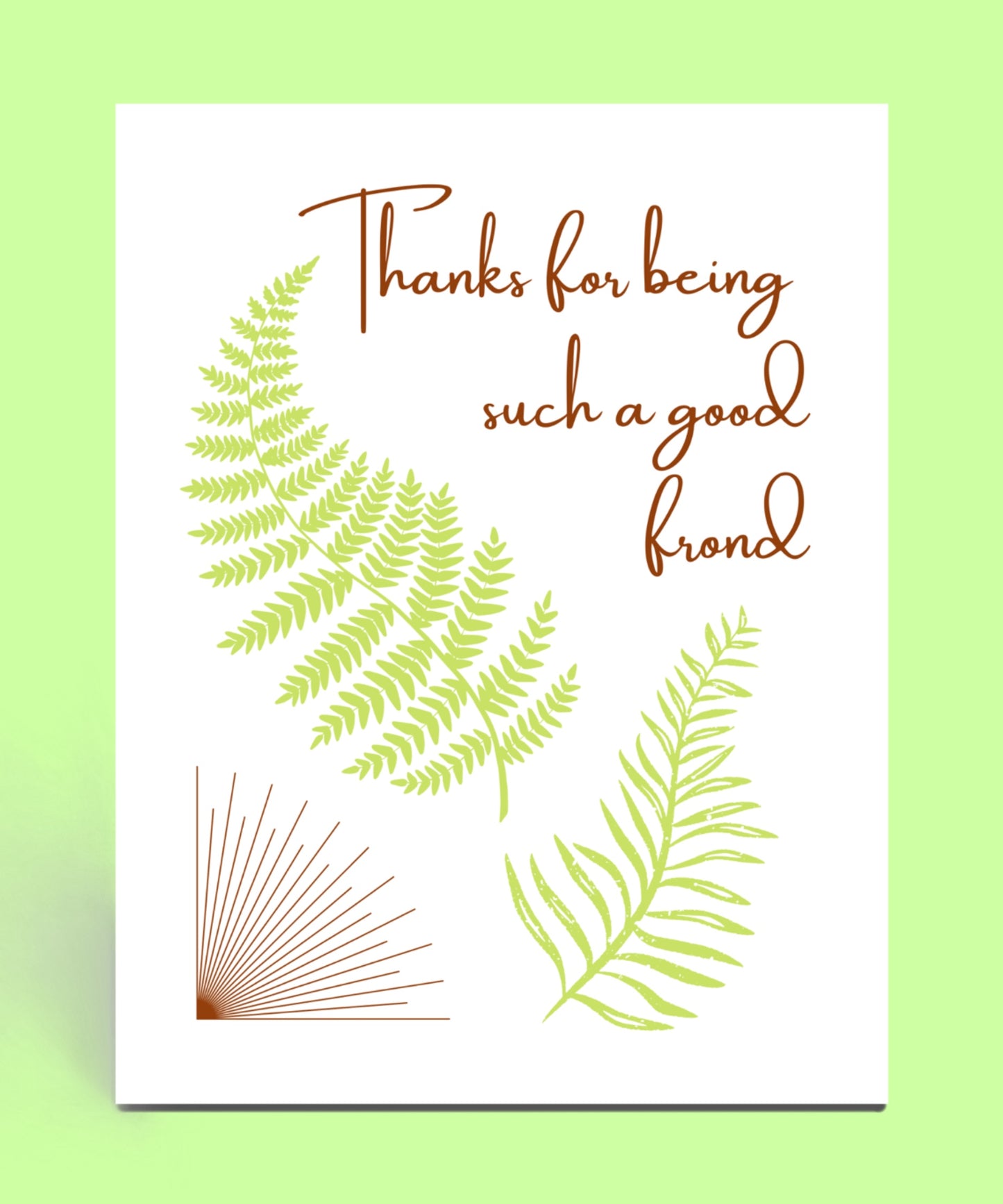 Good Frond Friendship Card