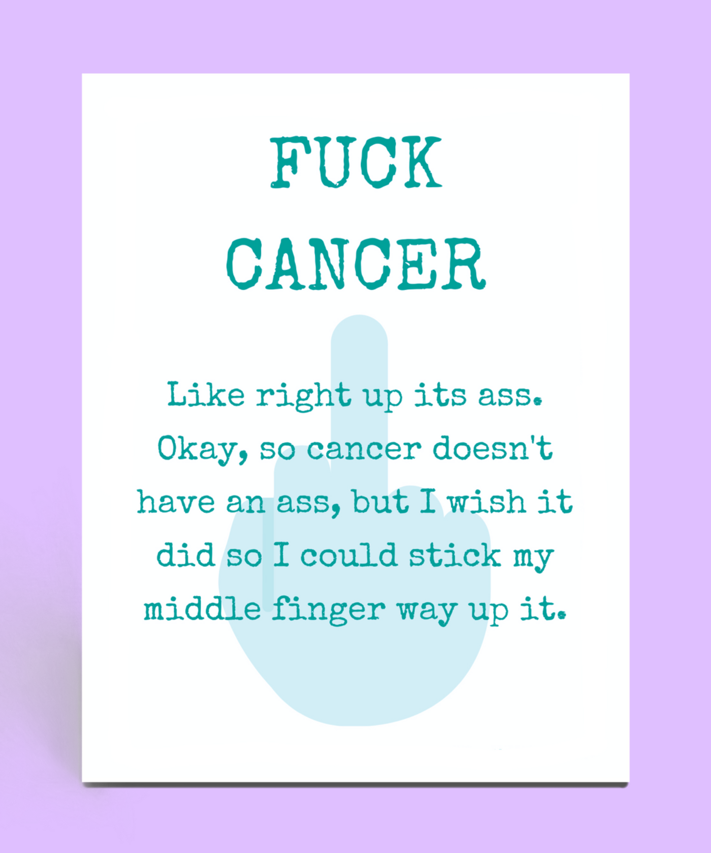 Fuck Cancer Card